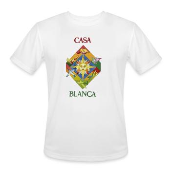 Casa Blanca Sun and Airfield Mosaic - Men's Moisture Wicking Performance T-Shirt - white - Front - Jackson (183cm)