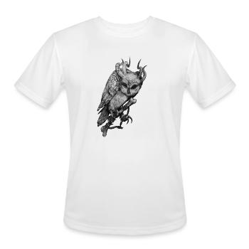 owl horns - Men's Moisture Wicking Performance T-Shirt - white - Front - Jackson (183cm)