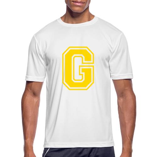 Letter G – Capital Athletic Alphabet Monogram - Men's Moisture Wicking Performance T-Shirt