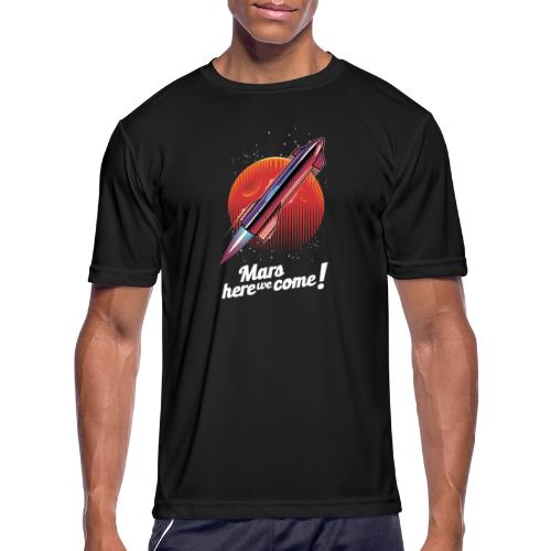 Mars Here We Come - Dark - Men's Moisture Wicking Performance T-Shirt