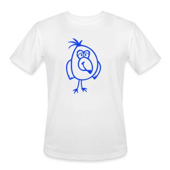 Little budgie parrot small sparrow bird smiling - Men's Moisture Wicking Performance T-Shirt - white - Front - Jackson (183cm)