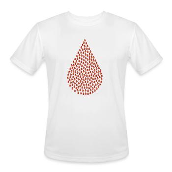 Blood Drop Fractal Type II No BG - Men's Moisture Wicking Performance T-Shirt - white - Front - Jackson (183cm)