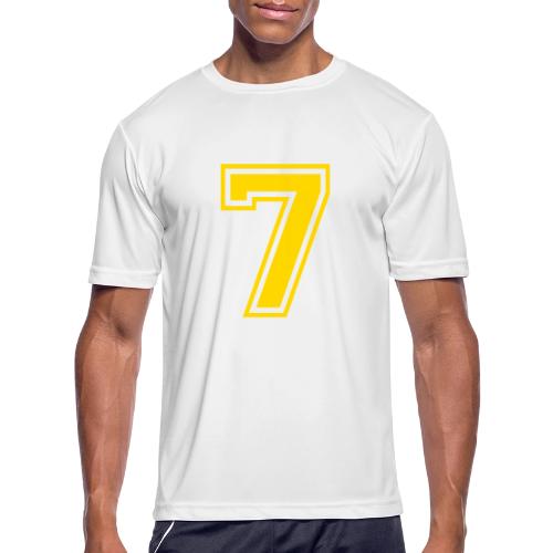 Number 7 in a classic athletic collegiate font - Men's Moisture Wicking Performance T-Shirt