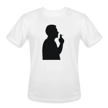 Smoking man - Men's Moisture Wicking Performance T-Shirt - white - Front - Jackson (183cm)