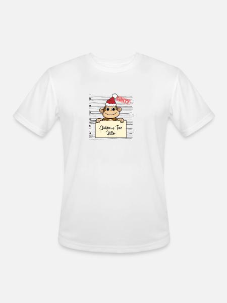 Monkey christmas funny prison - Men's Moisture Wicking Performance T-Shirt - white