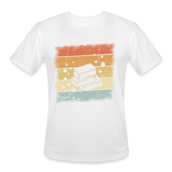 Making Soap - Men's Moisture Wicking Performance T-Shirt - white - Front - Jackson (183cm)