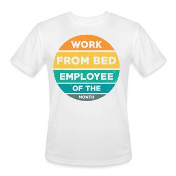 Work form Bed Design Work form Bed Employee of the - Men's Moisture Wicking Performance T-Shirt - white - Front - Jackson (183cm)