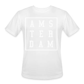 Amsterdam design - Men's Moisture Wicking Performance T-Shirt - white - Front - Jackson (183cm)