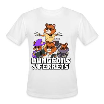 Dungeons And Ferrets - Men's Moisture Wicking Performance T-Shirt - white - Front - Jackson (183cm)