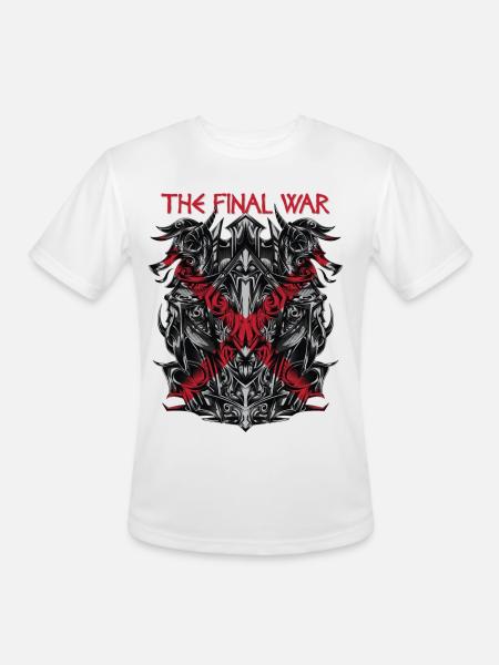 Final War Glyphs - Men's Moisture Wicking Performance T-Shirt - white