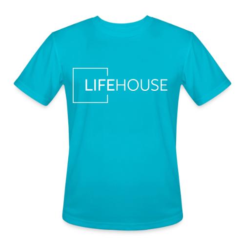LH Logo White - Men's Moisture Wicking Performance T-Shirt