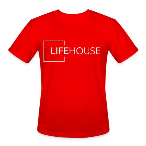 LH Logo White - Men's Moisture Wicking Performance T-Shirt