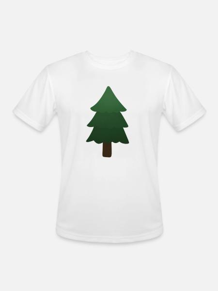 Pine Tree - Men's Moisture Wicking Performance T-Shirt - white
