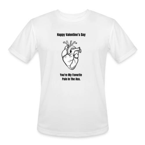 I'm Glad I Swiped Right T-Shirt | Funny Valentine - Men's Moisture Wicking Performance T-Shirt