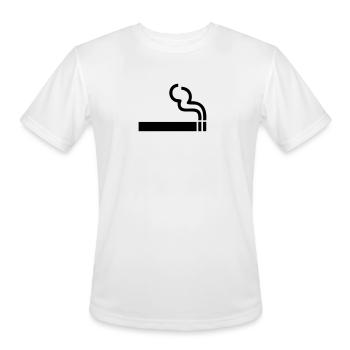 Cigarette - smoking - Men's Moisture Wicking Performance T-Shirt - white - Front - Jackson (183cm)