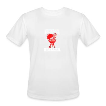 Serial Griller, Grillmaster Of Bbq Grill Barbecue - Men's Moisture Wicking Performance T-Shirt - white - Front - Jackson (183cm)