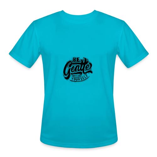 Black Typographic design - Men's Moisture Wicking Performance T-Shirt