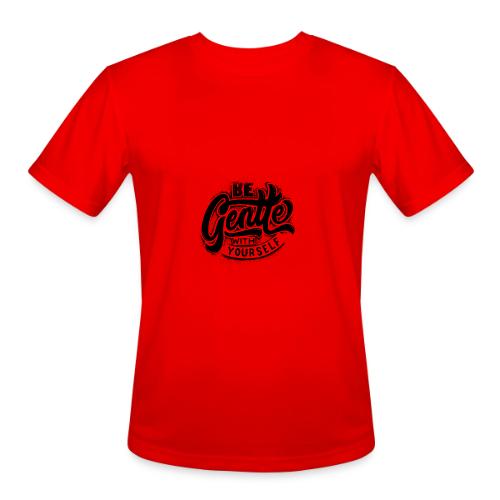 Black Typographic design - Men's Moisture Wicking Performance T-Shirt