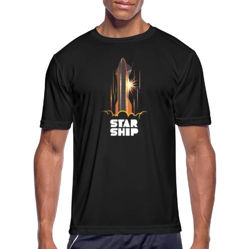 Star Ship Mars - Dark - Men's Moisture Wicking Performance T-Shirt