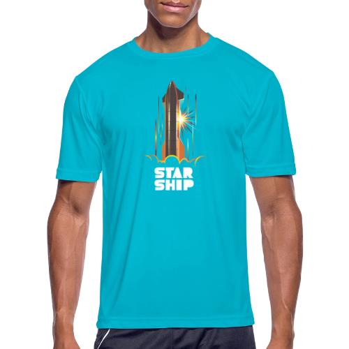 Star Ship Mars - Dark - Men's Moisture Wicking Performance T-Shirt