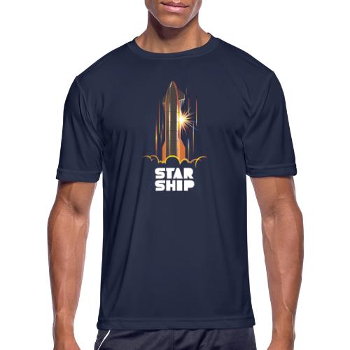 Star Ship Mars - Dark - Men's Moisture Wicking Performance T-Shirt
