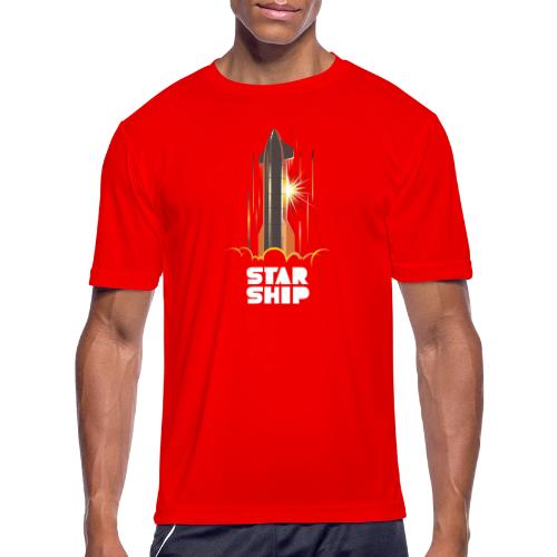 Star Ship Mars - Dark - Men's Moisture Wicking Performance T-Shirt