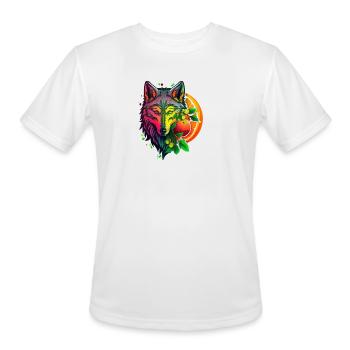 wolf fruit - Men's Moisture Wicking Performance T-Shirt - white - Front - Jackson (183cm)