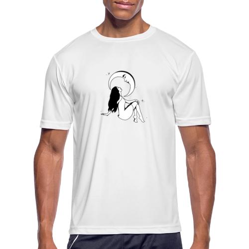 Mystical Girl & The Moon - Men's Moisture Wicking Performance T-Shirt
