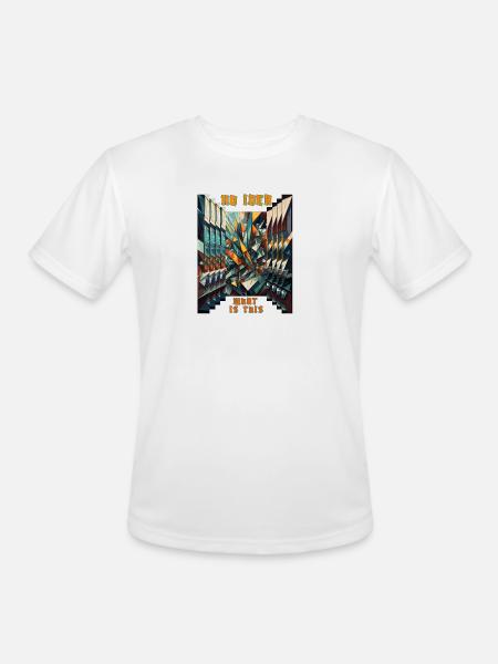 Abstract mirrored figure - Men's Moisture Wicking Performance T-Shirt - white