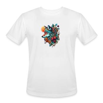 wolf fruit - Men's Moisture Wicking Performance T-Shirt - white - Front - Jackson (183cm)