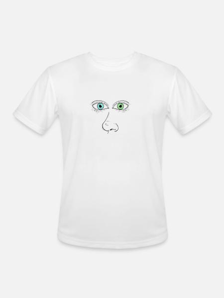 Beautiful Face - Men's Moisture Wicking Performance T-Shirt - white