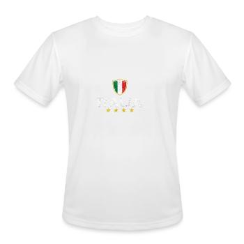 Italian Soccer Italian Pride - Men's Moisture Wicking Performance T-Shirt - white - Front - Jackson (183cm)