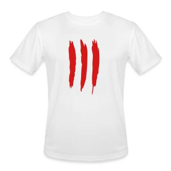 Three Scratches - Men's Moisture Wicking Performance T-Shirt - white - Front - Jackson (183cm)
