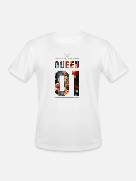 KING AND QUEEN - Men's Moisture Wicking Performance T-Shirt - white