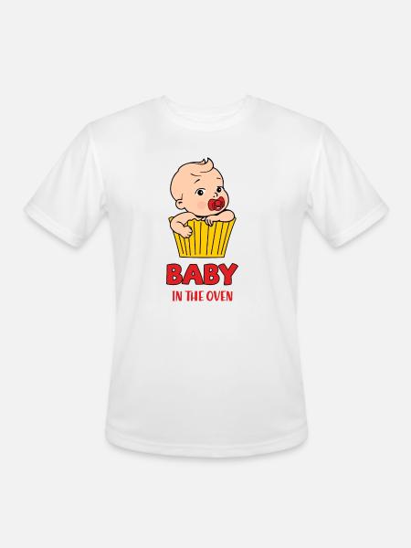 Baby in the oven - Men's Moisture Wicking Performance T-Shirt - white