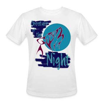Creature Of The Night Howling Wolf - Men's Moisture Wicking Performance T-Shirt - white - Front - Jackson (183cm)