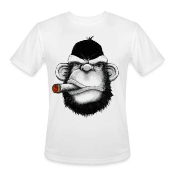 Gorilla Smoking - Men's Moisture Wicking Performance T-Shirt - white - Front - Jackson (183cm)