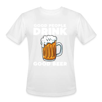 Beer - Men's Moisture Wicking Performance T-Shirt - white - Front - Jackson (183cm)