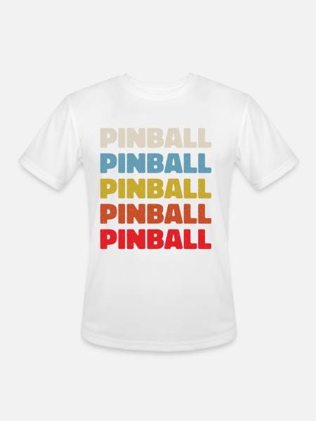 Pinball - Men's Moisture Wicking Performance T-Shirt - white