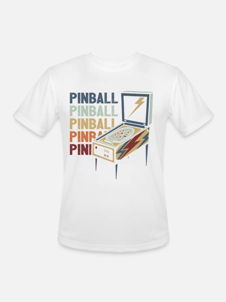 Pinball Flipping - Men's Moisture Wicking Performance T-Shirt - white
