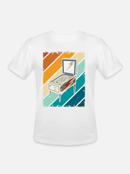 Pinball Flipping - Men's Moisture Wicking Performance T-Shirt - white