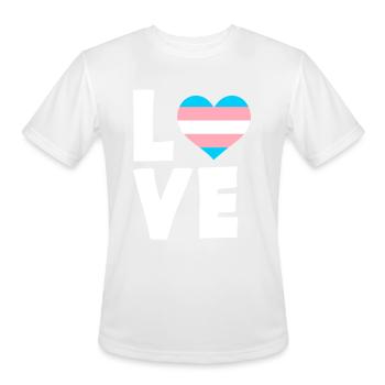 Trans Love - Men's Moisture Wicking Performance T-Shirt - white - Front - Jackson (183cm)
