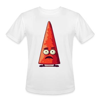 Funny Face Cartoon Cone Head - Men's Moisture Wicking Performance T-Shirt - white - Front - Jackson (183cm)