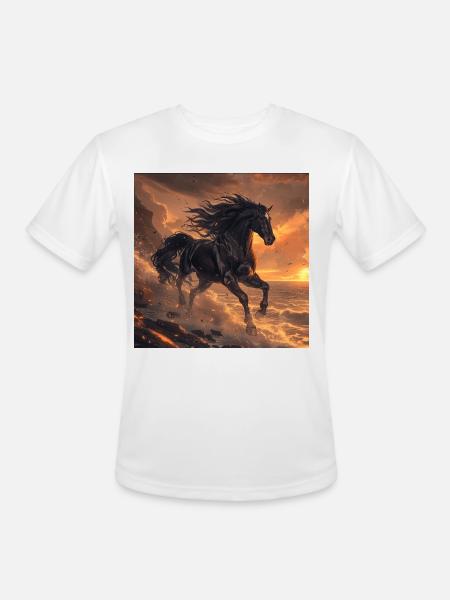 Horse - Men's Moisture Wicking Performance T-Shirt - white
