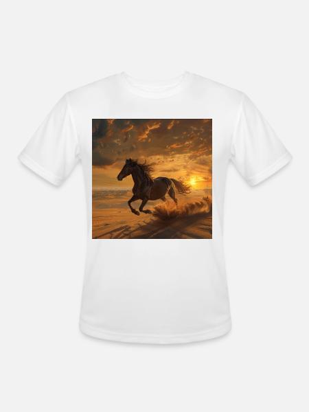 Horse - Men's Moisture Wicking Performance T-Shirt - white