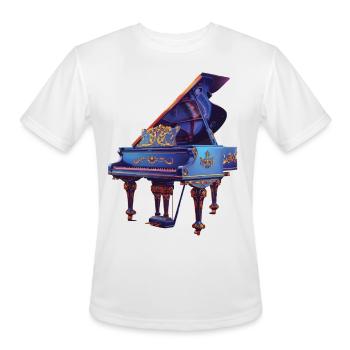 Piano - Men's Moisture Wicking Performance T-Shirt - white - Front - Jackson (183cm)