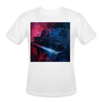 Piano - Men's Moisture Wicking Performance T-Shirt - white - Front - Jackson (183cm)