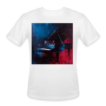 Piano - Men's Moisture Wicking Performance T-Shirt - white - Front - Jackson (183cm)