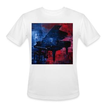 Piano - Men's Moisture Wicking Performance T-Shirt - white - Front - Jackson (183cm)