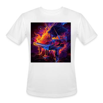 Piano - Men's Moisture Wicking Performance T-Shirt - white - Front - Jackson (183cm)